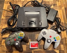 Nintendo 64 N64 Console System Bundle W/ Two Controllers, Cables Tested Works 
