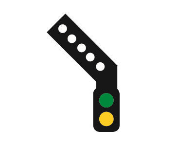Train-Tech SS2L Sensorsignal (linke Feder) 2 Aspekte Entfernung Spurweite OO