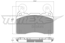 TOMEX Brakes Bremsbelagsatz Scheibenbremse TX 18-89 für CHEVROLET CAMARO C7 CTS