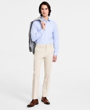 Tommy Hilfiger Modern Fit Dress Pants Men's 44Wx30L Beige Zip Hook & Bar Closure