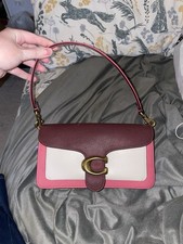 Coach Tabby 26 Colourblock Pebbled Leather Shoulder Bag Detachable Strap