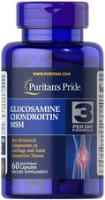 Puritans Pride Double Strength Glucosamine Chondroitin MSM Joint Soother-60 Caps