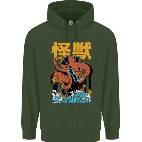 Kaiju Dragon King Ghidorah Japanese Monster Childrens Kids Hoodie - Picture 11 of 39