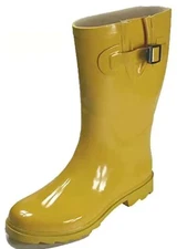Women's Rain Boots Waterproof Rain Shoes Nonslip Garden Boots Yellow