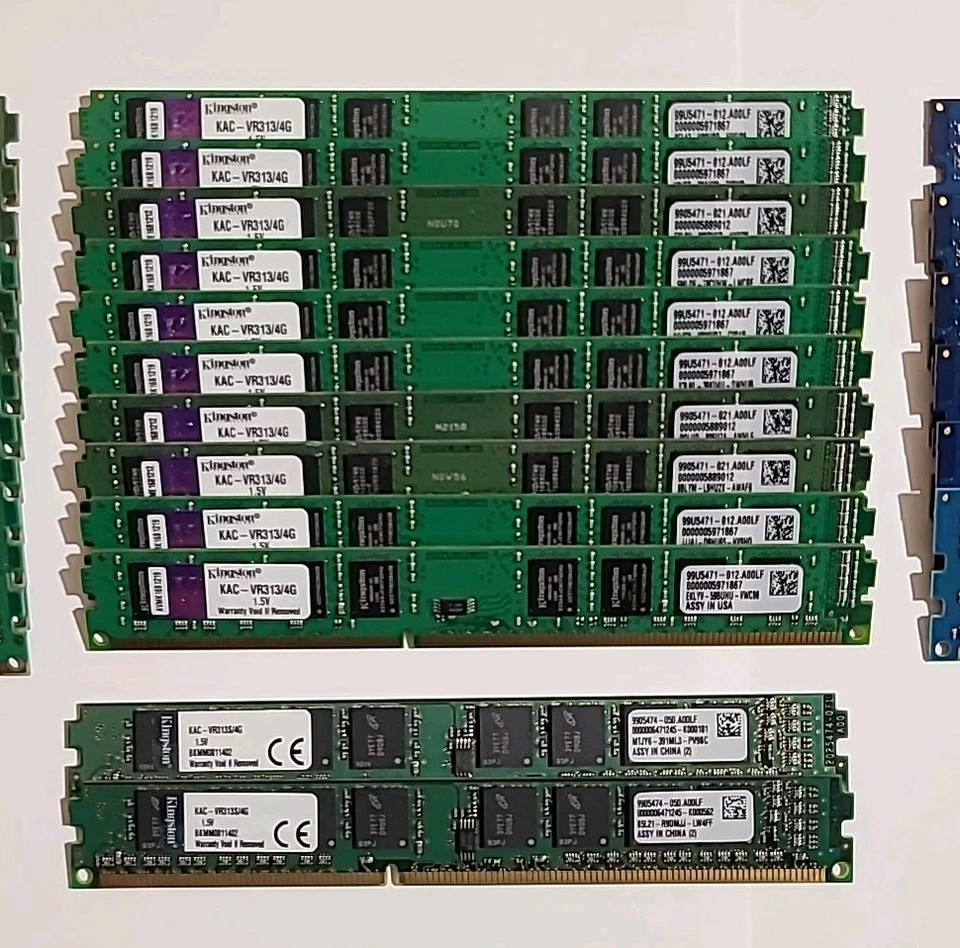 Lot 30x Kingston 4GB PC3 PC3L RAM 10600 12800 Desktop KAC-VR316S/4G KAC-VR313/4G - Image 3 of 4