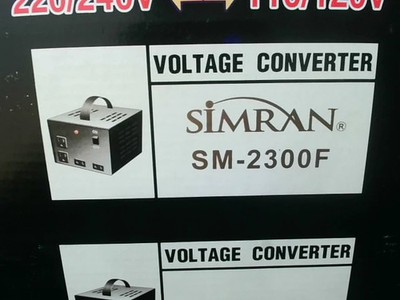 Simran SM-2300F 2300 Watt Voltage Converter 110VAC to 230VAC St