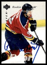 1995-96 Upper Deck Be a Player Auto Rookie Quotebook Radek Dvorak Rookie Auto
