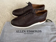 Allen Edmonds Carson Slip On Hybrid 7392 Men's 10.5 D Espresso Dark Brown Oxford