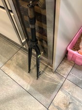 Black Steel Road Bike Disc forks 1” 1/8 Threadless & semi integrated headset