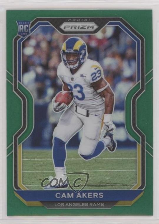 2020 Panini Prizm Rookie Green Prizm Cam Akers #376 0z9d