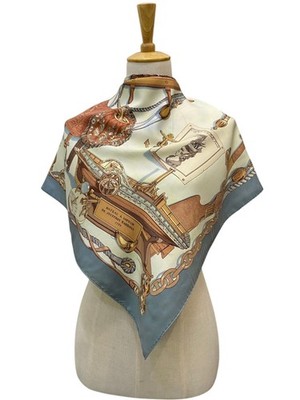 Vintage Hermes Musee  Silk Scarf SC168