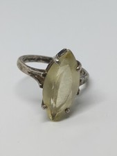 Vintage Sterling Silver 925 Quartz Ring Size 7
