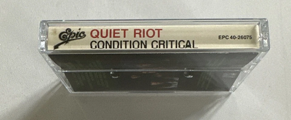 Quiet Riot Condition Critical  Epic 40-26075  UK Audio Tape Cassette Album Ex-M - Image 4 of 4