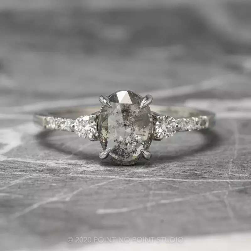 Salt and pepper moissanite ring deals