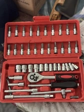 151pcs Drive Socket Set, 1/2 1/4 3/8 Inch Ratchet Wrench Set Ratchet Socket Wren