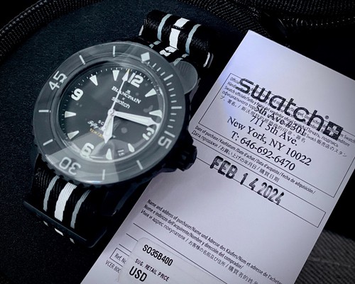BLANCPAIN x SWATCH OCEAN OF STORMS SCUBA FIFTY FATHOMS 42.3mm NEW W TAGS PAPERS! - Picture 16 of 24
