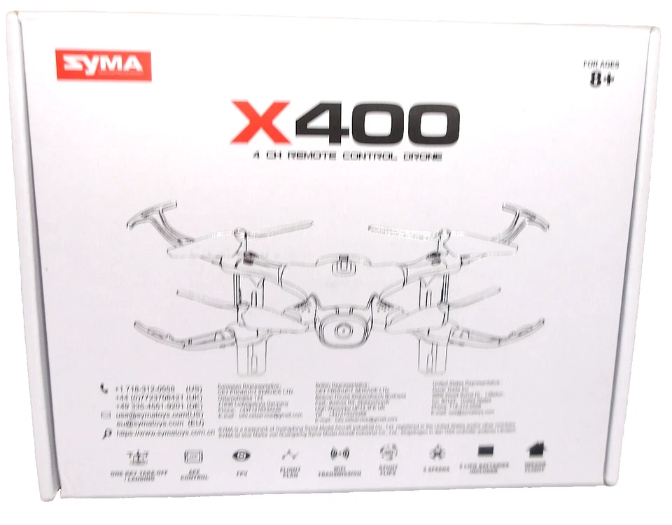 SYMA X400 4 Ch Remote Control Mini Drone, Blue/White - Image 2 of 4