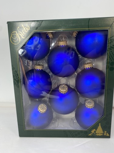 Krebs Ornaments Set of 8 Royal Blue 2 5/8" Glass Balls Buy More Save - Picture 8 of 10