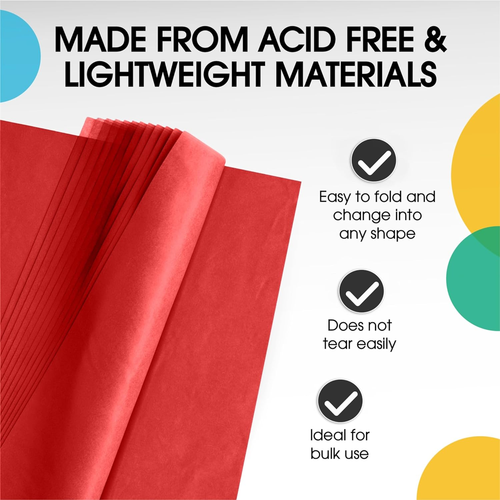 Red Tissue Paper for Gift Bags - 15" X 20" Bulk Tissue Paper Red 480 Sheets - 10 - Picture 3 of 12