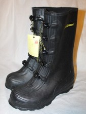 New mens LaCrosse black z series 5 buckle overshoe mud boots Size 7