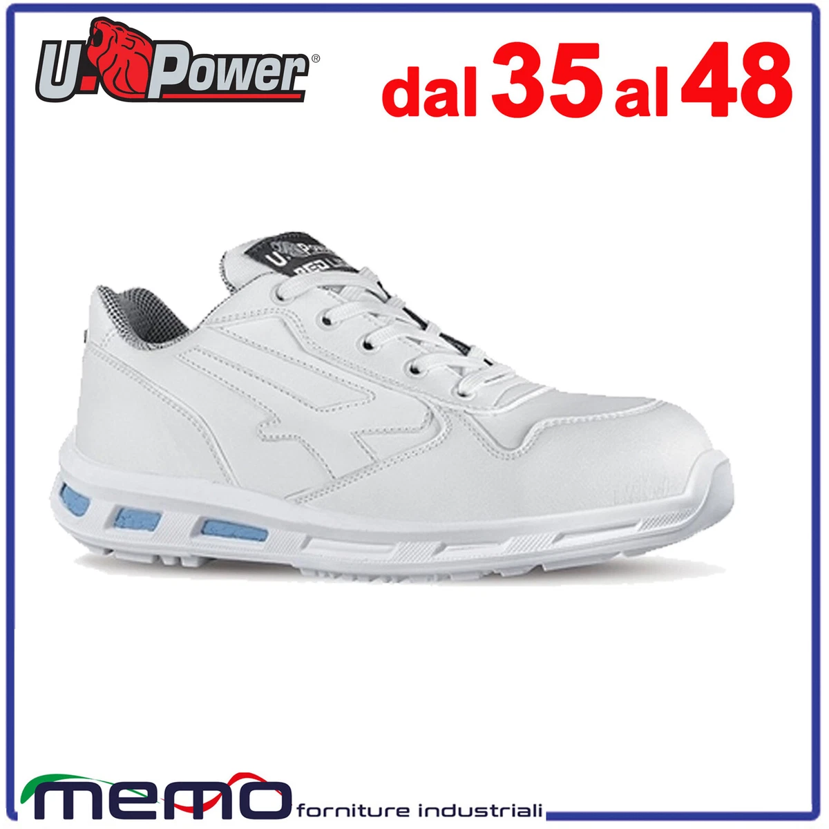SCARPE ANTINFORTUNISTICA DA LAVORO UOMO DONNA BIANCA UPOWER U POWER CUCINA CUOCO