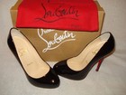 100% AUTHENTIC NEW WOMEN LOUBOUTIN ARGOTIK 120 BLACK PATENT PUMPS/HEELS US 7 — photo 4