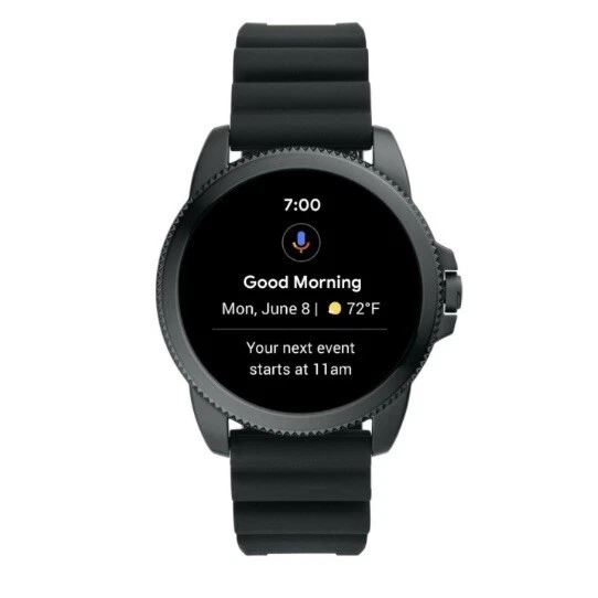 GENUINE Fossil Gen 5E 44mm Black Case Silicone Band Smartwatch FTW4047V SEALED  - Image 3 of 4