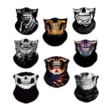 8 Pcs Balaclava Skull Mask Biker Bandana Motorcycle Headband Neck Warmer