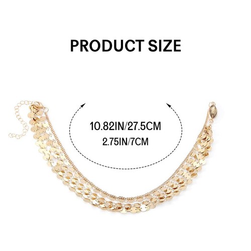 Yean Gold Head Chain Bohemian Hair Jewelry Headpiece Forehead Band - Picture 5 of 8