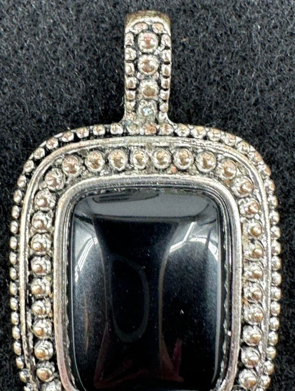 Art Deco Style Silver Tone Rectangular Milgrain B… - image 6