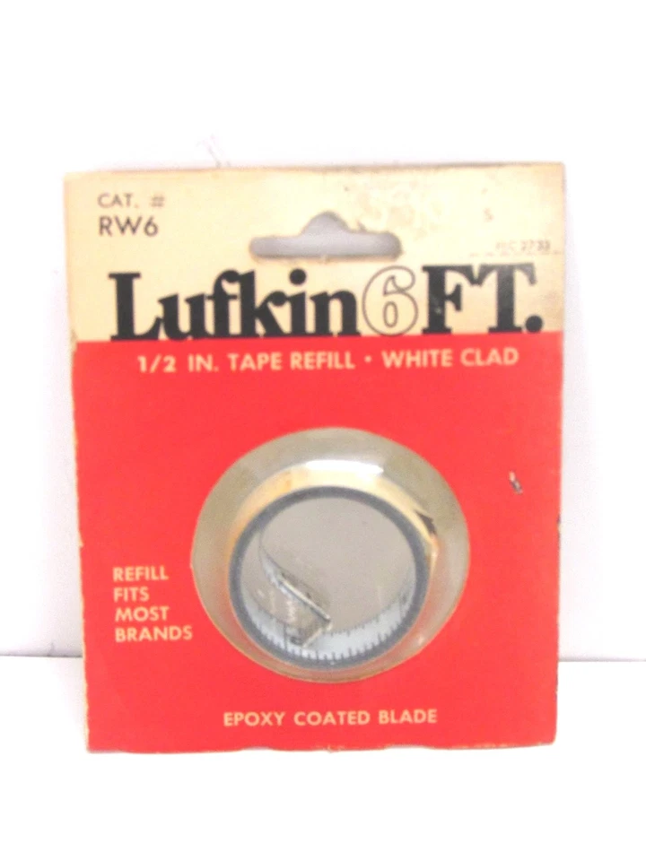 NOS! LUFKIN 1/2" X 6' TAPE MEASURE REPLACEMENT BLADE REFILL, RW6