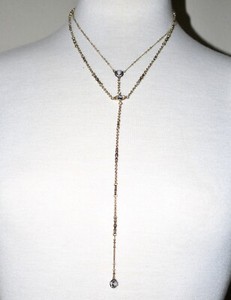 Authentic Kendra Scott Y-drop Coby 18" Necklace gold plated with opalite. 14k gold plated
