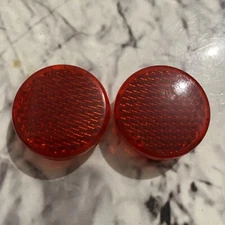 2x BMW MINI ONE & COOPER R50 R52 DOOR CARD RED REFLECTOR LENS PAIR 2001-2006
