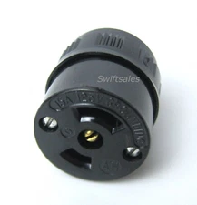 Arrow Hart 7593 NEMA ML2-R 15A 125V 2P 3W Grounded Midget Locking Connector