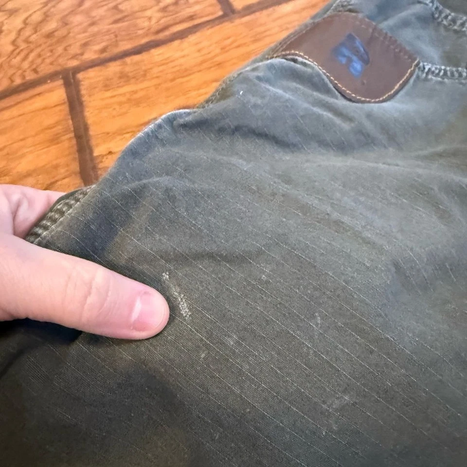 Wrangler Riggs jeans pants men’s 35x32 (tag 36x34) green canvas work cotton - Image 4 of 4