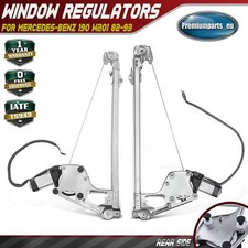 2x Window Regulators w/ Motor Rear for Mercedes-Benz 190 W201 82-93 2017300446