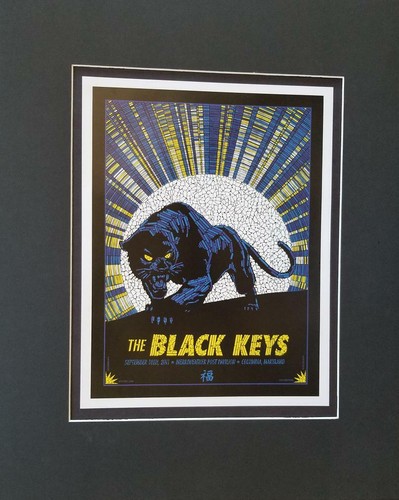 Todd Slater "The Black Keys" 9/10/2011Poster Print Matted offset Lithograph 2015 - Picture 2 of 2
