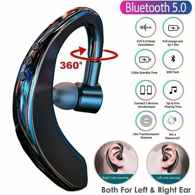 MM ELECTRONICLES Wireless Bluetooth 5.0 Earpiece Headset Driving Trucker Earbuds Noise Cancelling