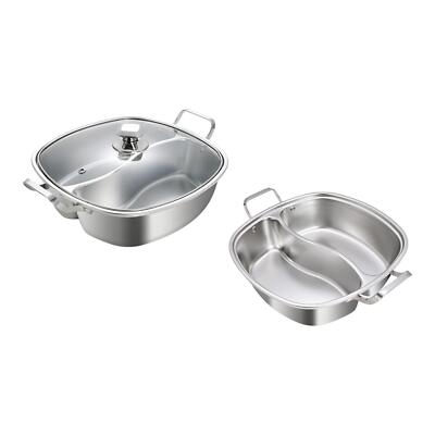 Edelstahl Hot Pot dicker chinesischer Hot Pot für Haushalt Küche Reise