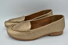 Sofft Womens Size 10 Kambray Warm Gold Metallic Leather Slip On Loafers Shoes