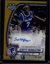 2024-25 Bowman Chrome University Prospect Auto Gold Scotty Middleton 27/50