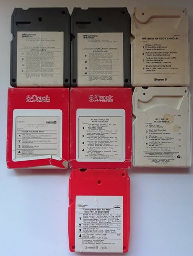 Country 8 Track Tape Lot Tillis Eddy Arnold Bright Lights Country Music 7 Tapes - Picture 2 of 9