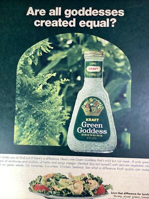 Kraft Dressing Green Goddess Print Ad 1967 Atlanta GA AJC