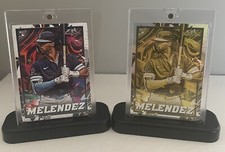 2022 Topps Fire MJ MELENDEZ #131 Gold Minted Parallel + Base RC card Royals