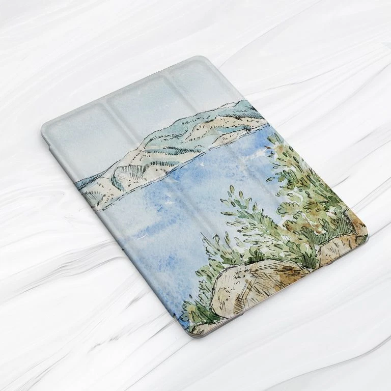 Mountains Lansdcape Painting Case For iPad 10.2 Air 3 4 5 Pro 9.7 11 12.9 Mini - Image 3 of 4