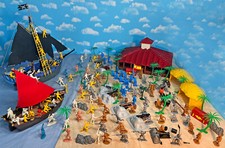 Super-Deluxe Pirate Playset - 54mm Plastic Toy Soldiers