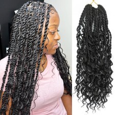 14" Miedium Twist Braids Curly Boho Goddess Twist Crochet Braids Hair Extensions
