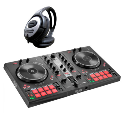 Hercules DJControl Inpulse 300 MK2 2-Deck DJ-Controller+ keepdrum Kopfhörer