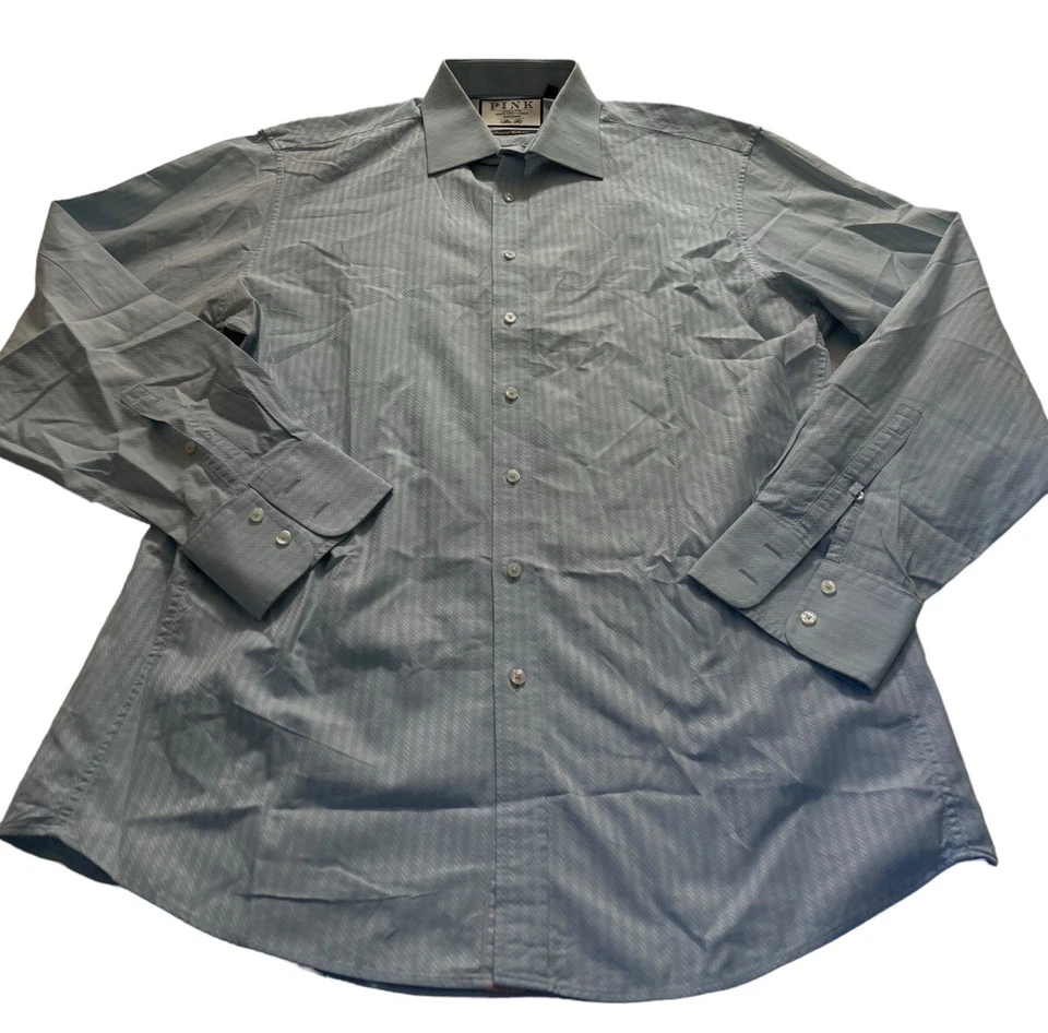 Thomas Pink shirt SLIM FIT SEASONAL COLLECTION Dress shirt Men's 16.5 L Nice. - Image 2 of 4