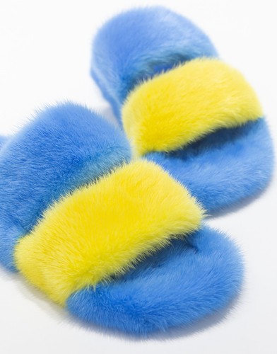 Signature Womens Fur Slippers Cozy Mink House shoes Indoor Outdoor - Picture 73 of 105